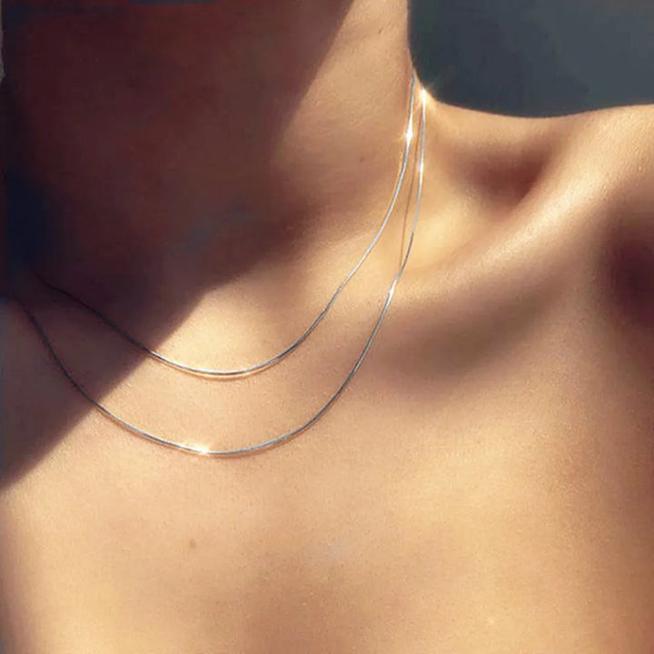 Amorelle | Dunne Dames Choker Ketting-Kettingen-Calora-Goud-Calora
