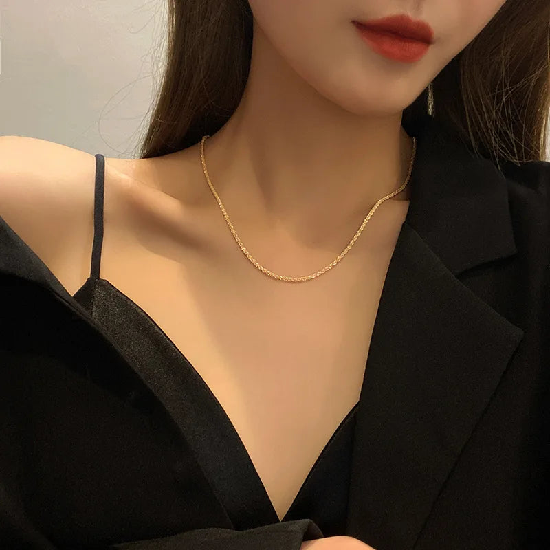 Amorelle | Dunne Dames Choker Ketting-Kettingen-Calora-Goud-Calora