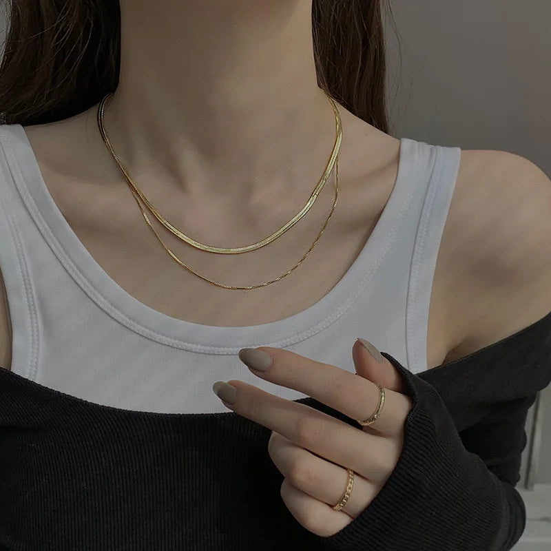Amorelle | Dunne Dames Choker Ketting-Kettingen-Calora-Zilver-Calora