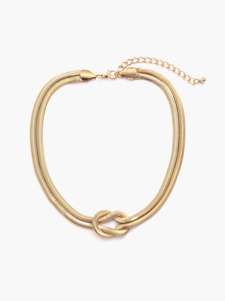 Amour | Liefde Geknoopte Slang Ketting-Kettingen-Calora-Goud-Eén maat-Calora