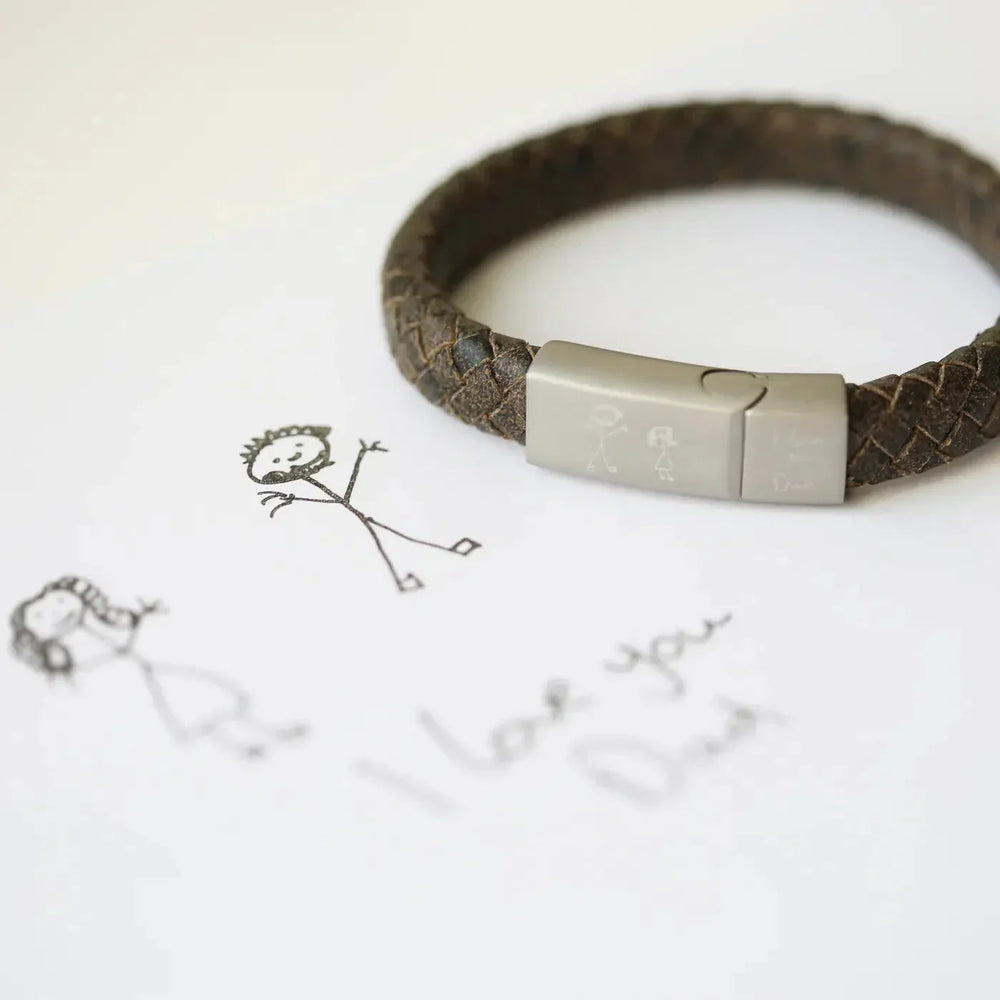 Antieke Stijl Rustieke Heren Armband-Armbanden-Calora-Handschrift-Calora
