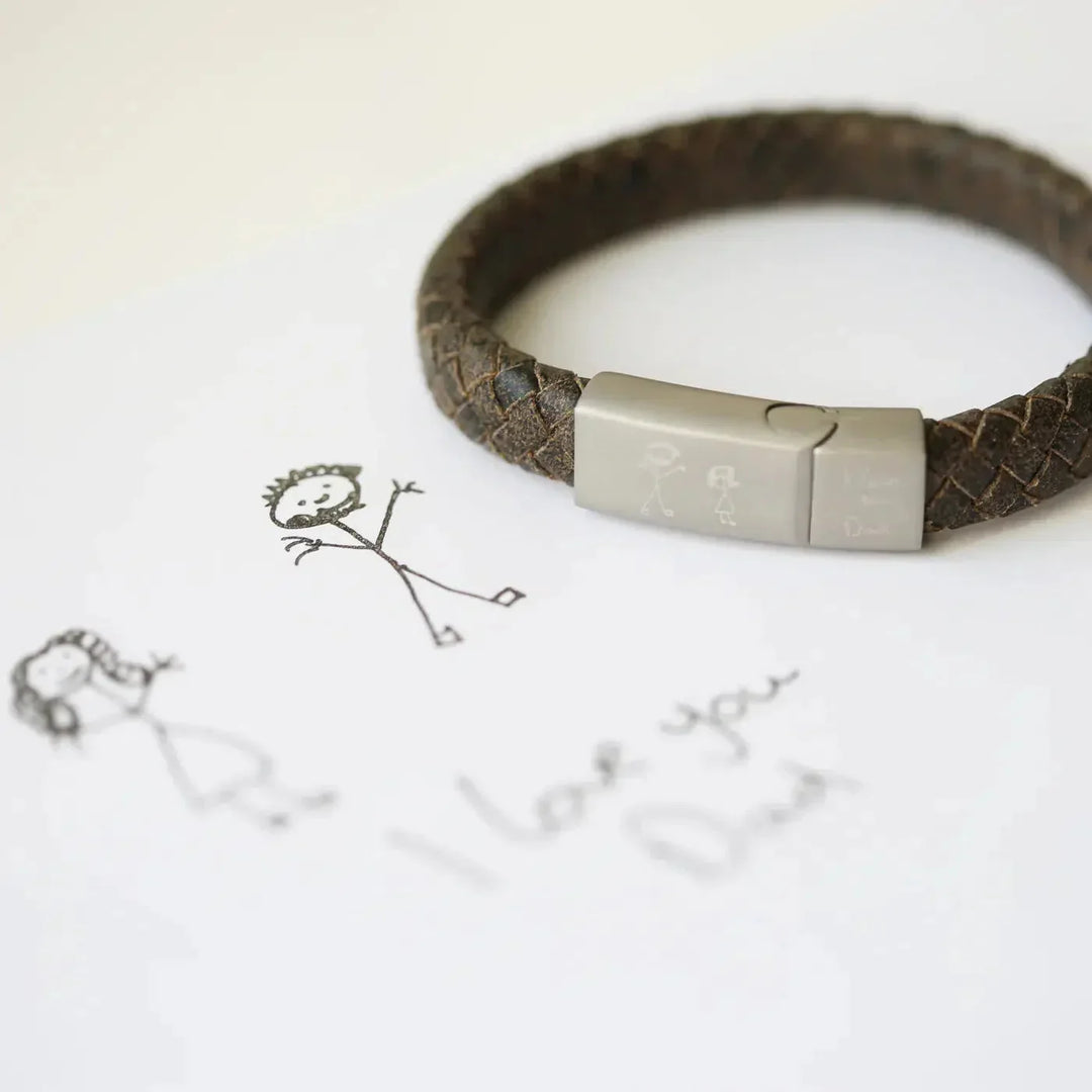 Antieke Stijl Rustieke Heren Armband-Armbanden-Calora-Handschrift-Calora