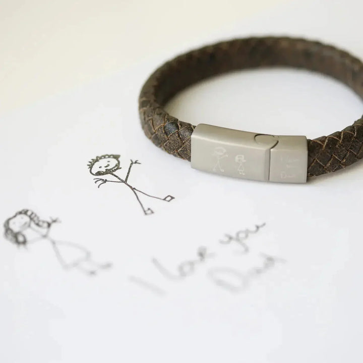 Antieke Stijl Rustieke Heren Armband-Armbanden-Calora-Handschrift-Calora