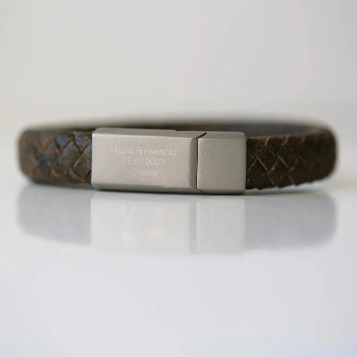 Antieke Stijl Rustieke Heren Armband-Armbanden-Calora-Moderne Lettertype-Calora