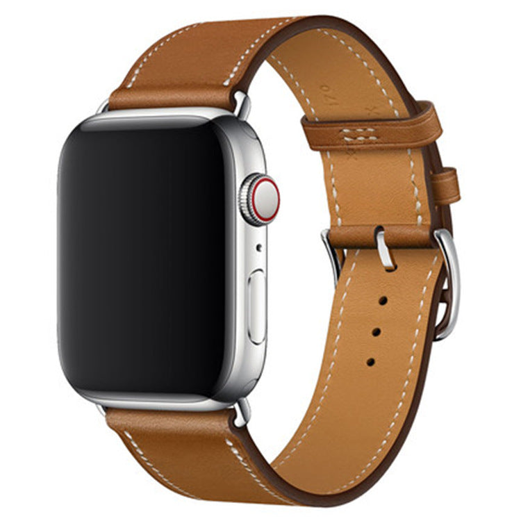 CALORA_ Apple Watch Leren Gestikte Band voor Alle Modellen