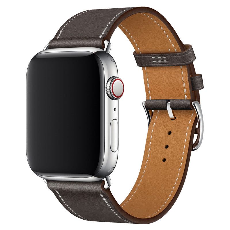 CALORA_ Apple Watch Leren Gestikte Band voor Alle Modellen