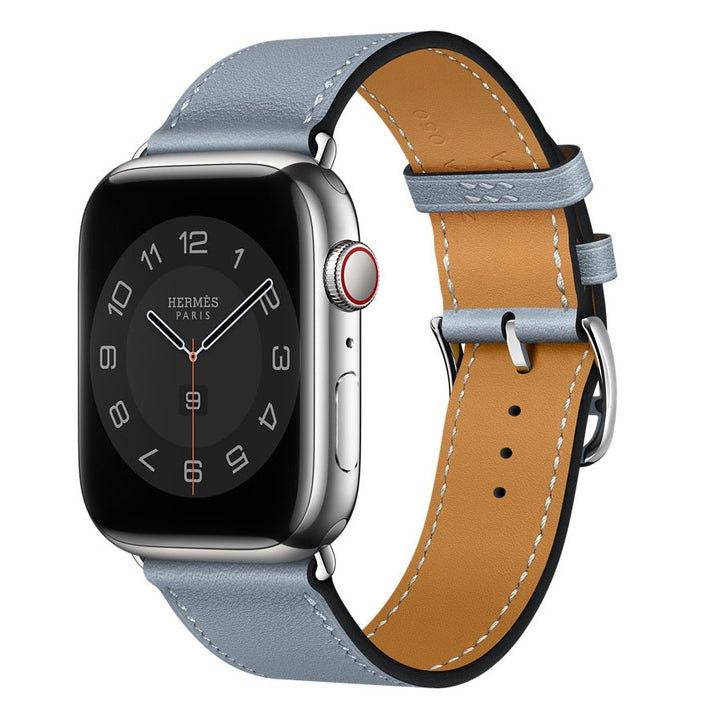 CALORA_ Apple Watch Leren Gestikte Band voor Alle Modellen