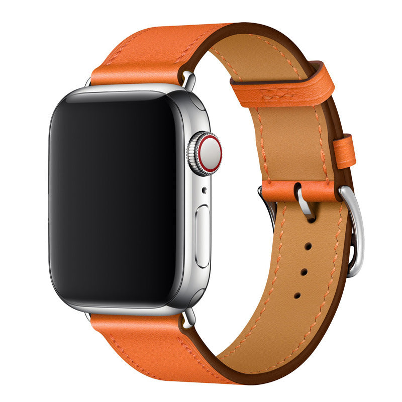 CALORA_ Apple Watch Leren Gestikte Band voor Alle Modellen