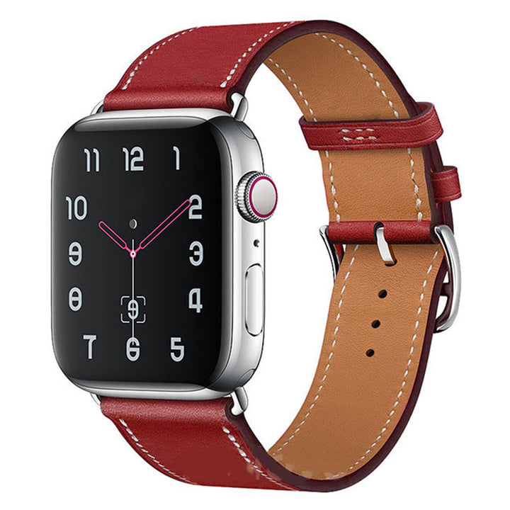 CALORA_ Apple Watch Leren Gestikte Band voor Alle Modellen