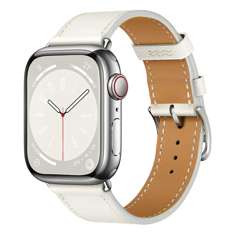CALORA_ Apple Watch Leren Gestikte Band voor Alle Modellen