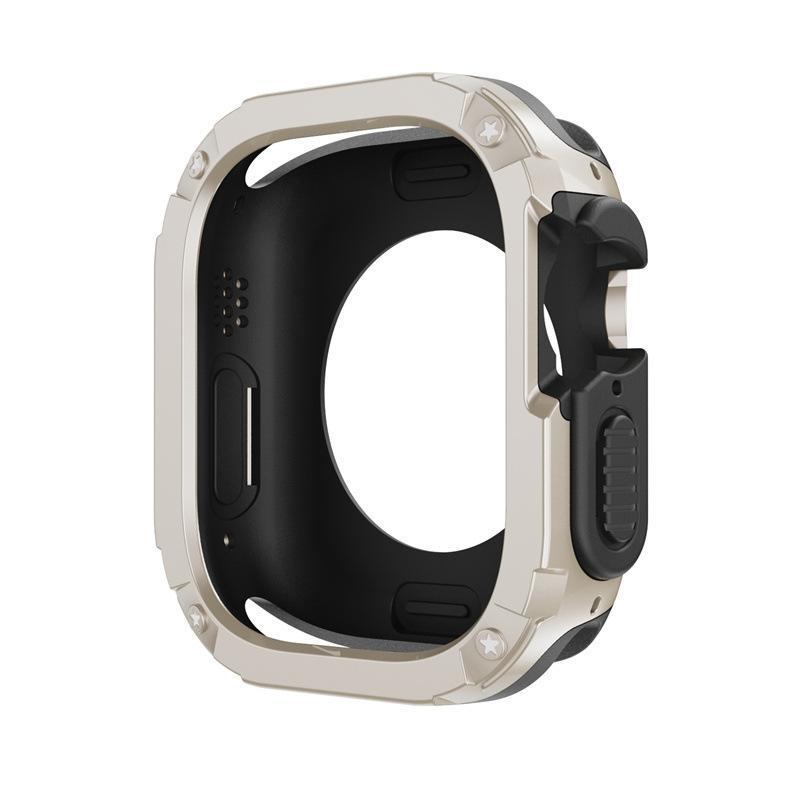 CALORA_ Apple Watch TPU+PC 2-in-1 Armor Anti-val Beschermcase 49mm