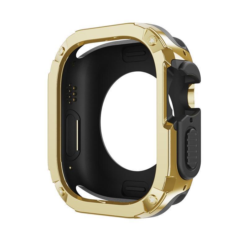 CALORA_ Apple Watch TPU+PC 2-in-1 Armor Anti-val Beschermcase 49mm