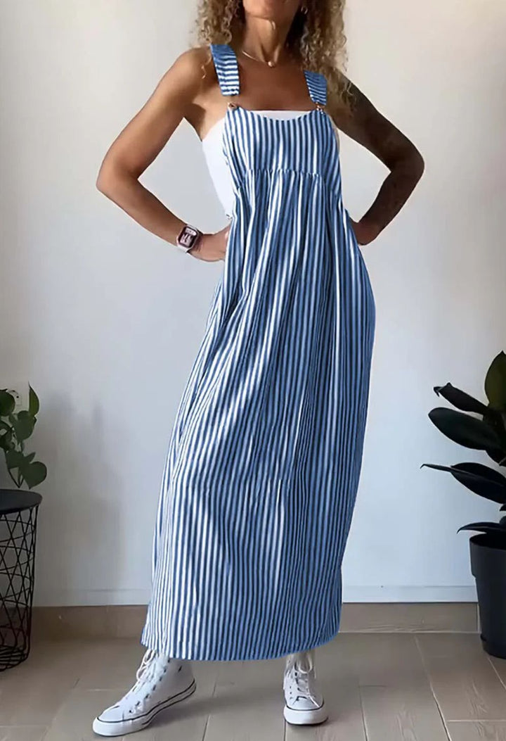 Arlette | Casual Gestreepte Jumpsuit-Jumpsuits-Calora-Blauw-S-Calora