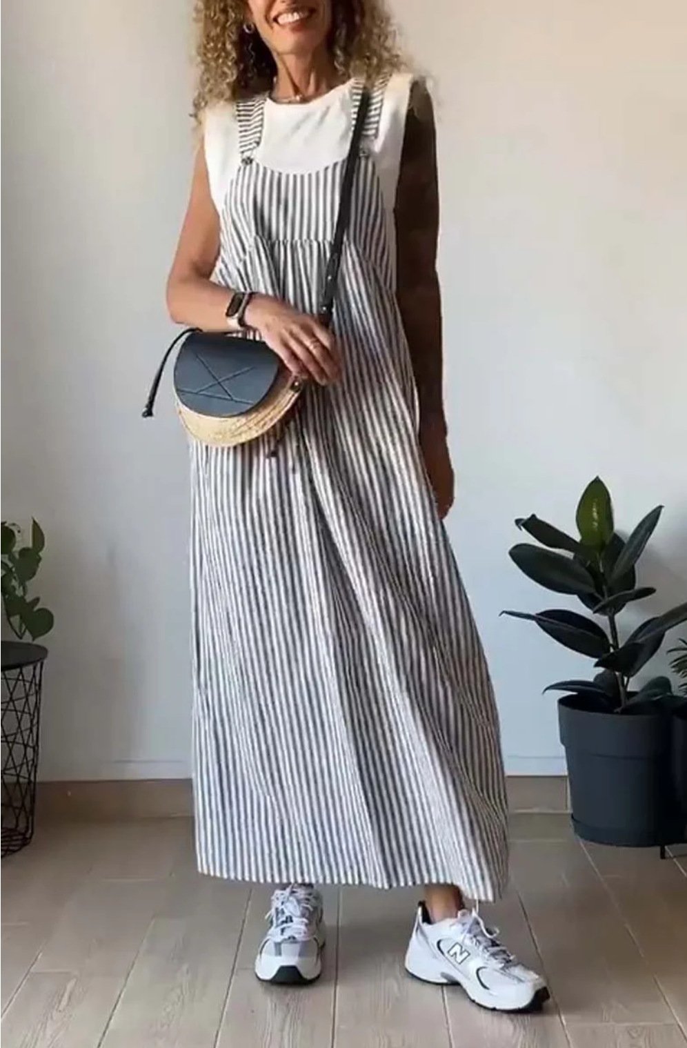 Arlette | Casual Gestreepte Jumpsuit-Jumpsuits-Calora-Grijs-S-Calora