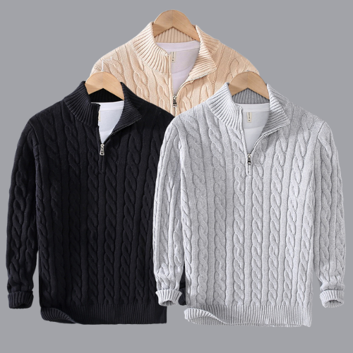 CALORA_ Armanvi | Gebreide trui met zip