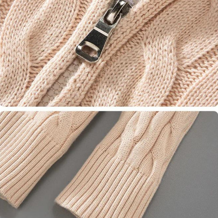 CALORA_ Armanvi | Gebreide trui met zip