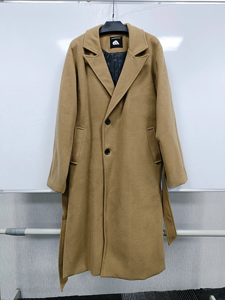 Armin | Luxe Casual Lange Wollen Winterjas-Zomer Jassen-Calora-Bruin-S-Calora
