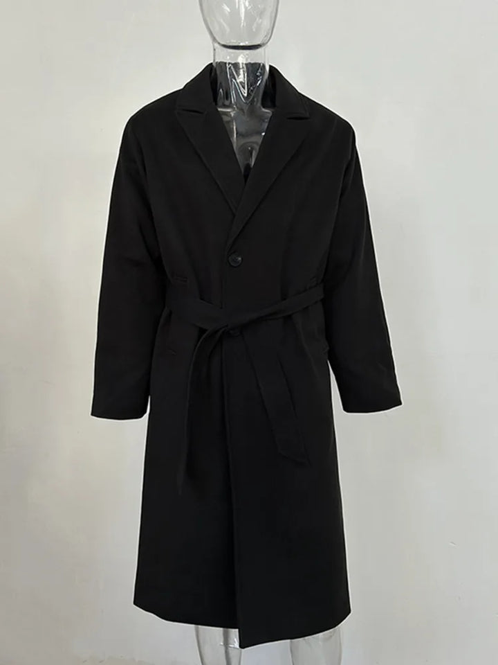 Armin | Luxe Casual Lange Wollen Winterjas-Zomer Jassen-Calora-Zwart-S-Calora