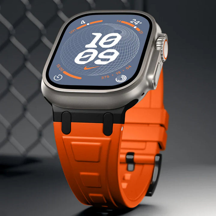 CALORA_ Armor Siliconen Band Voor Apple Watch met Comfortabele Pasvorm