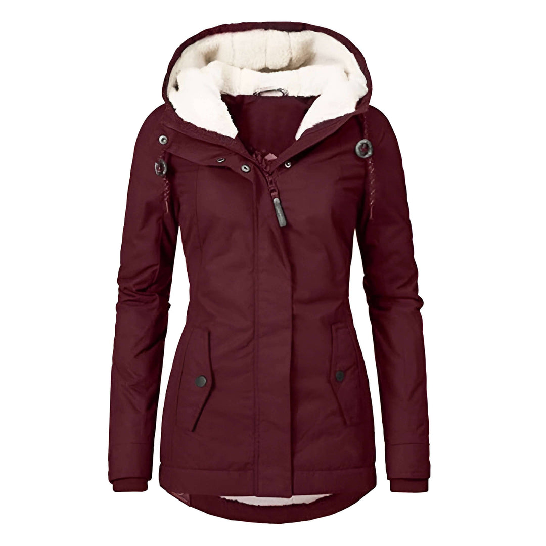 Aura | Dames Regenjas met Capuchon-Zomer Jassen-Calora-Bordeaux-S-Calora