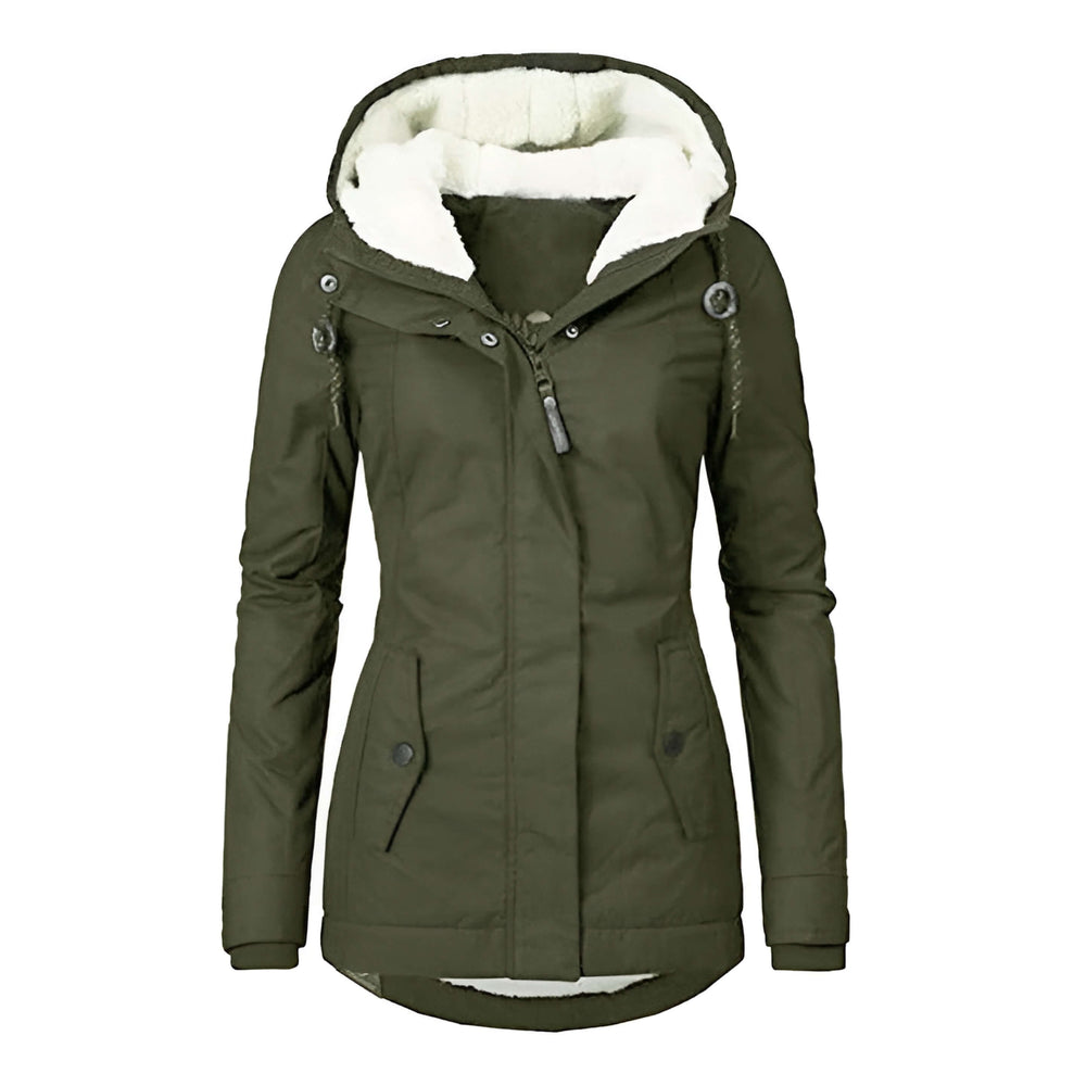 Aura | Dames Regenjas met Capuchon-Zomer Jassen-Calora-Groen-S-Calora