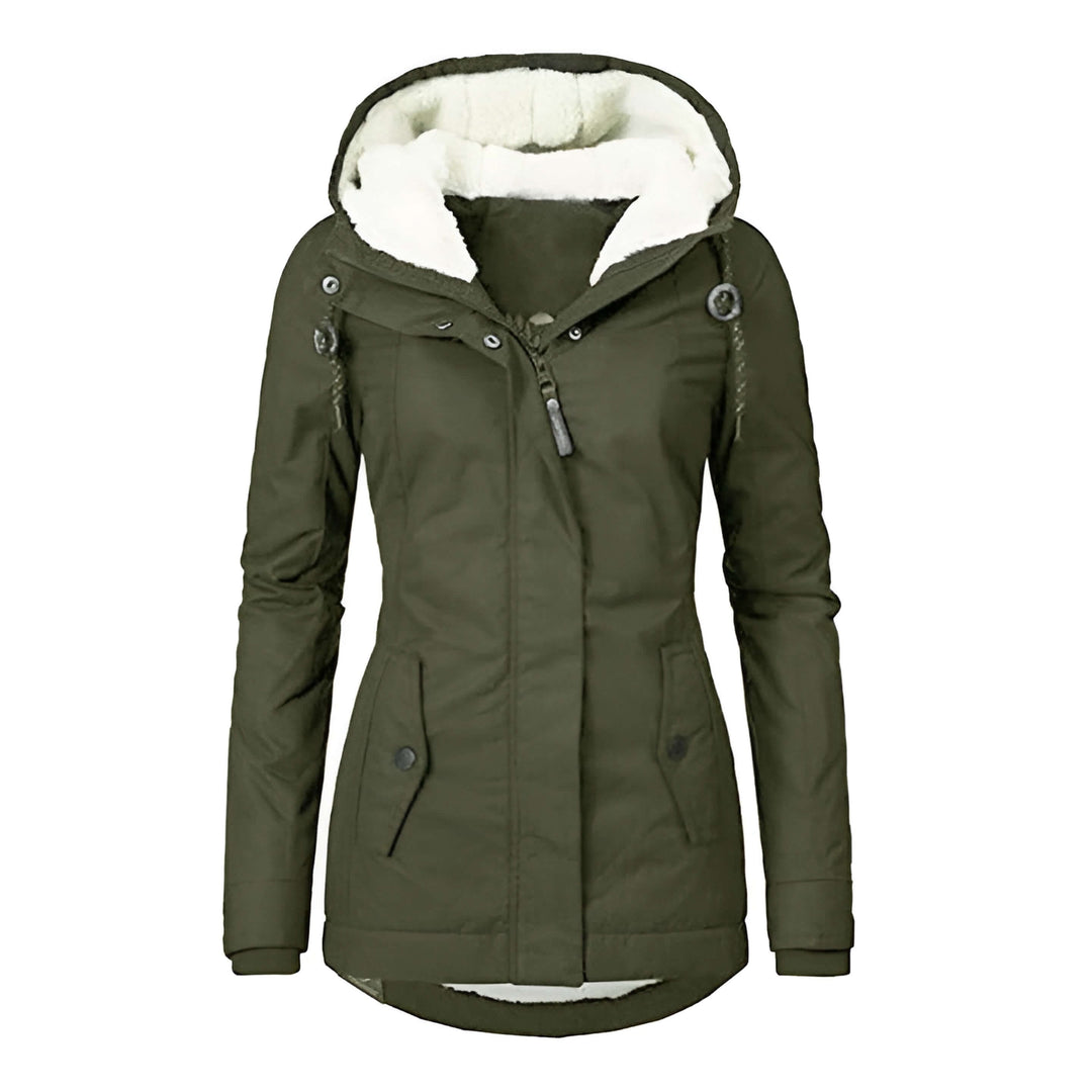 Aura | Dames Regenjas met Capuchon-Zomer Jassen-Calora-Groen-S-Calora