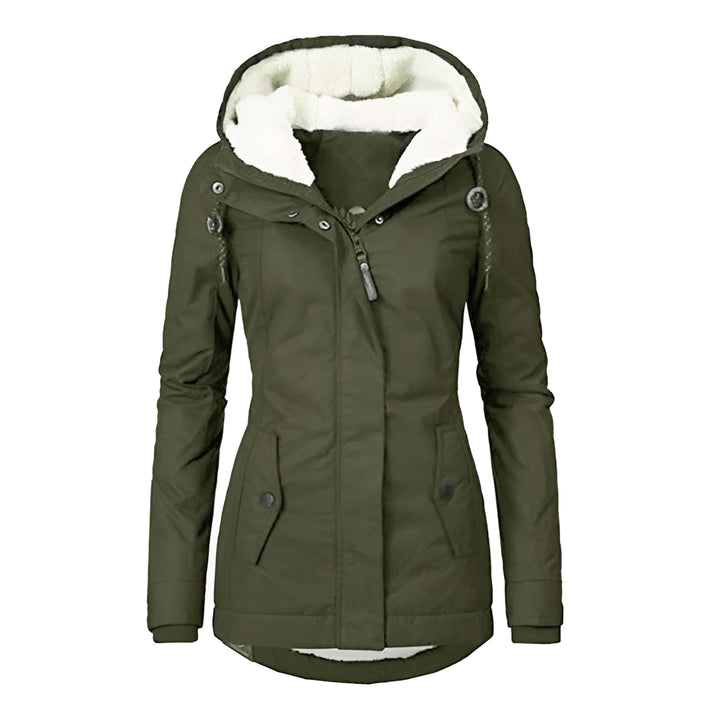 Aura | Dames Regenjas met Capuchon-Zomer Jassen-Calora-Groen-S-Calora