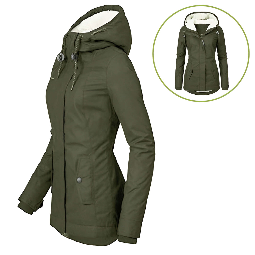 Aura | Dames Regenjas met Capuchon-Zomer Jassen-Calora-Zwart-S-Calora