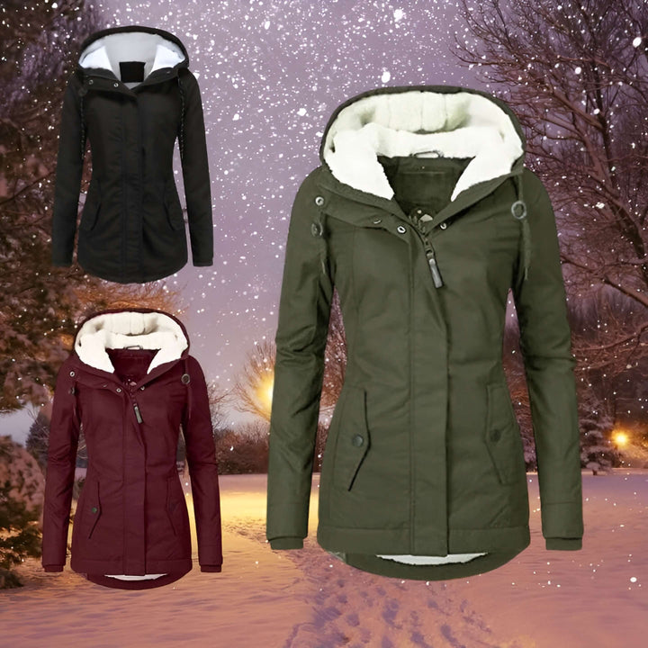 Aura | Dames Regenjas met Capuchon-Zomer Jassen-Calora-Zwart-S-Calora