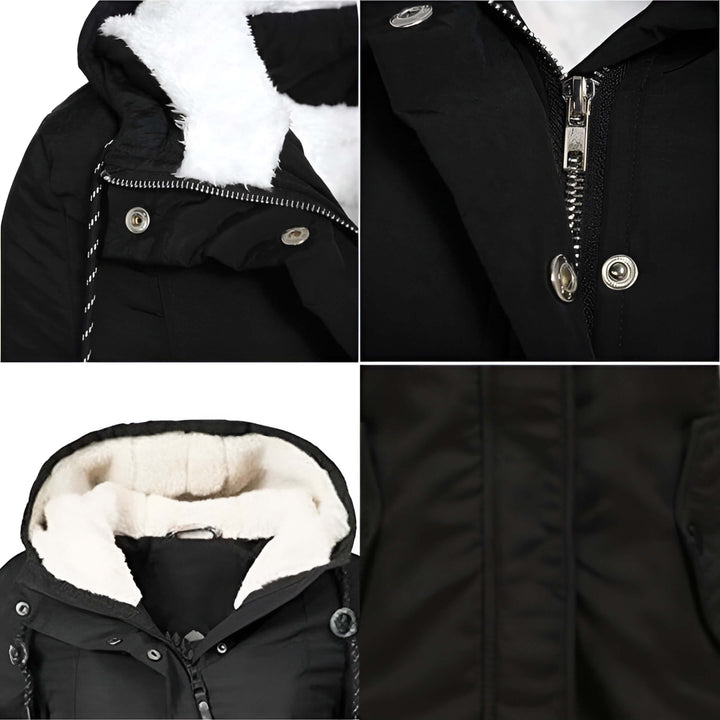 Aura | Dames Regenjas met Capuchon-Zomer Jassen-Calora-Zwart-S-Calora