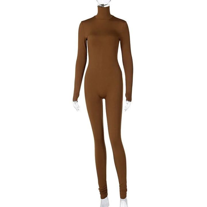Ava | Stijlvolle Elastische Jumpsuit-Jumpsuits-Calora-Bruin-S-Calora
