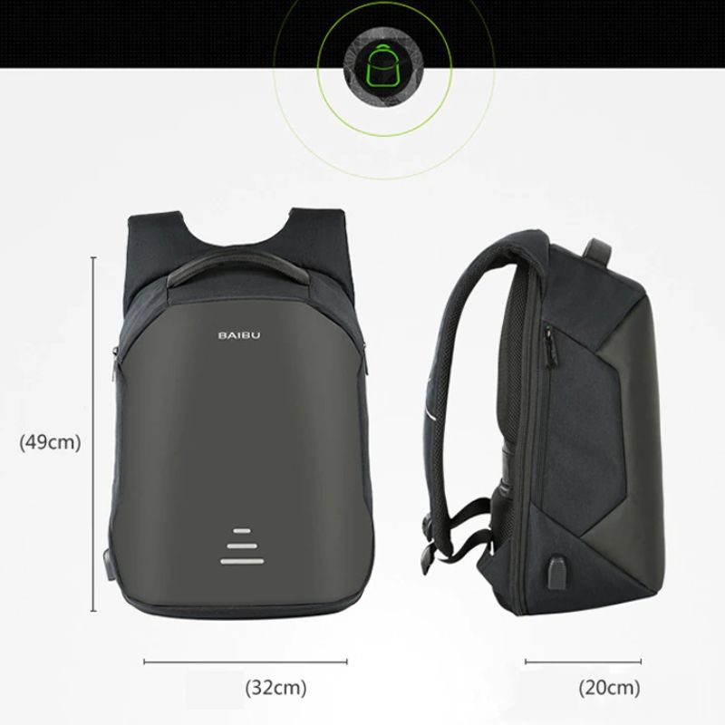 CALORA_ BAIBU | Vouwbare Smart Rugzak voor Reis en Werk met USB-oplader - 15,6 inch