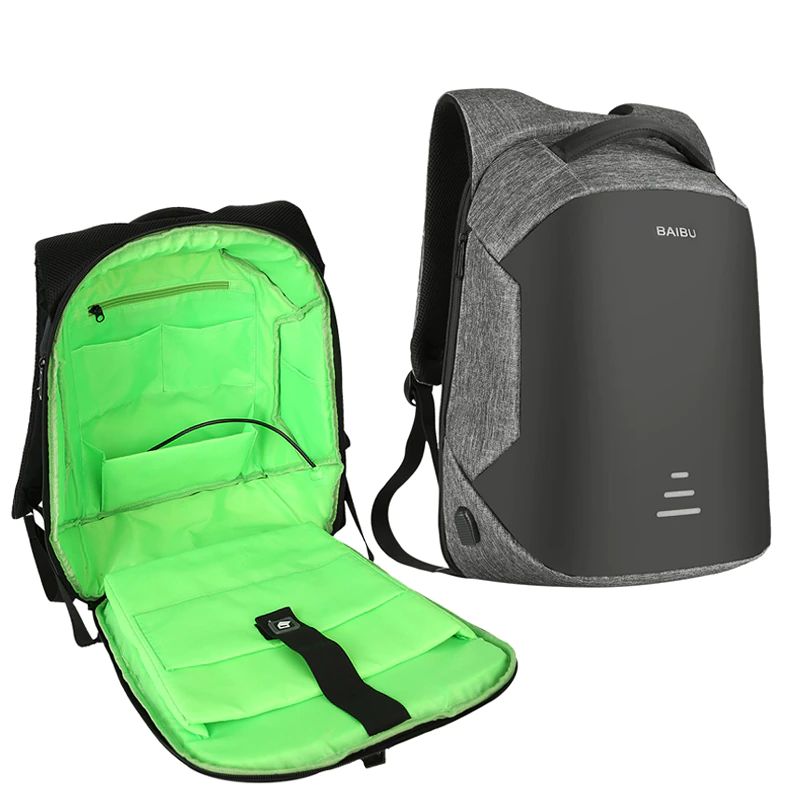 CALORA_ BAIBU | Vouwbare Smart Rugzak voor Reis en Werk met USB-oplader - 15,6 inch