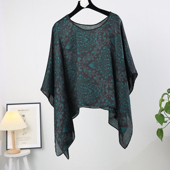 Barbula | Uv Kimono Bikini Cover up-Zwemkleding-Calora-Blauw Zwart-Calora