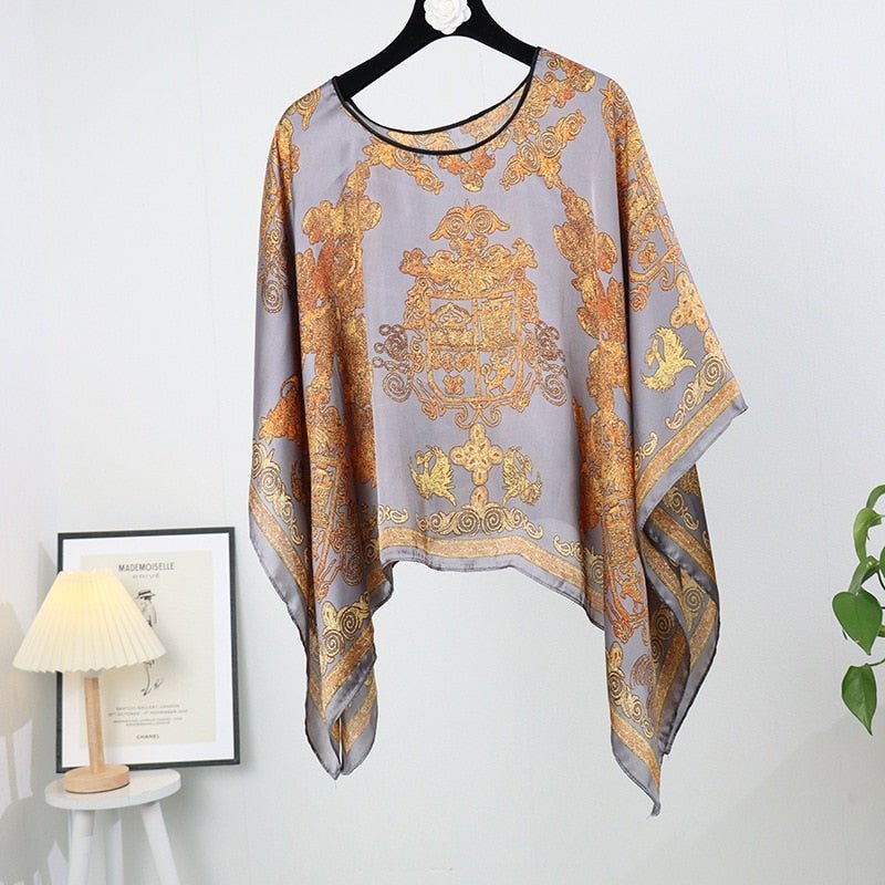 Barbula | Uv Kimono Bikini Cover up-Zwemkleding-Calora-Grijs Patroon-Calora