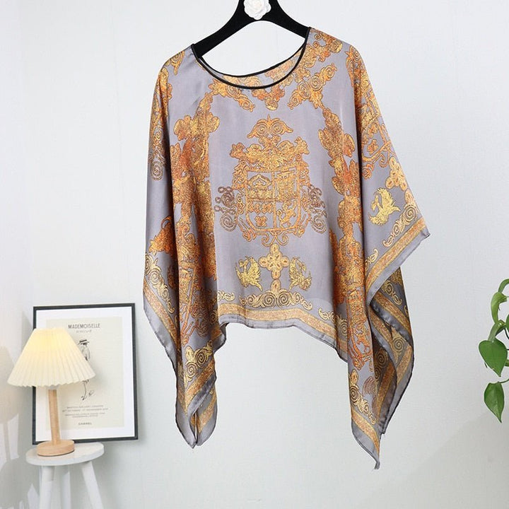 Barbula | Uv Kimono Bikini Cover up-Zwemkleding-Calora-Grijs Patroon-Calora