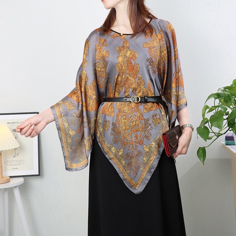 Barbula | Uv Kimono Bikini Cover up-Zwemkleding-Calora-Zwart Wit Oranje-Calora
