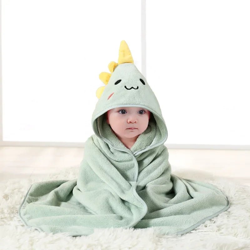 Bartje | Schattige Baby Handdoek badjas-Baby Kleding-Calora-Roze - kat-Calora