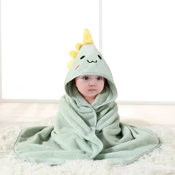 Bartje | Schattige Baby Handdoek badjas-Baby Kleding-Calora-Roze - kat-Calora