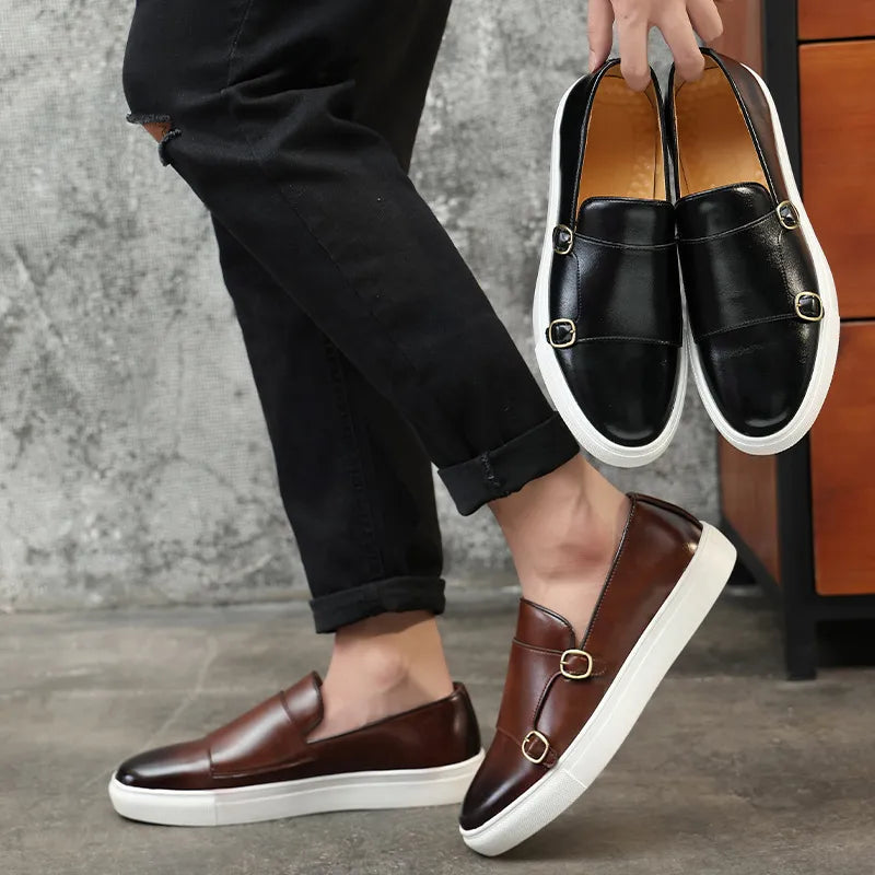 Belari | Casual Leren Casual Loafers-Loafers-Calora-Bruin-38-Calora