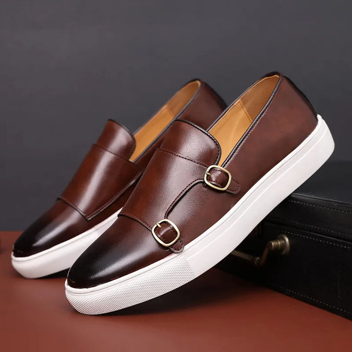 Belari | Casual Leren Casual Loafers-Loafers-Calora-Bruin-38-Calora