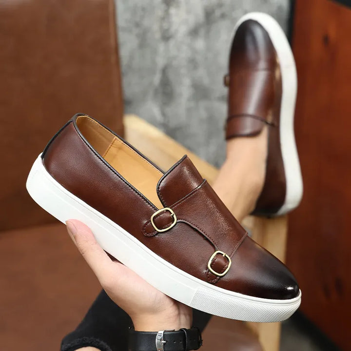 Belari | Casual Leren Casual Loafers-Loafers-Calora-Bruin-38-Calora