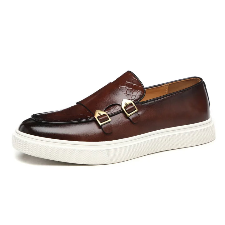 CALORA_ Belari | Tijdloze instap Loafers met krokodillenleer