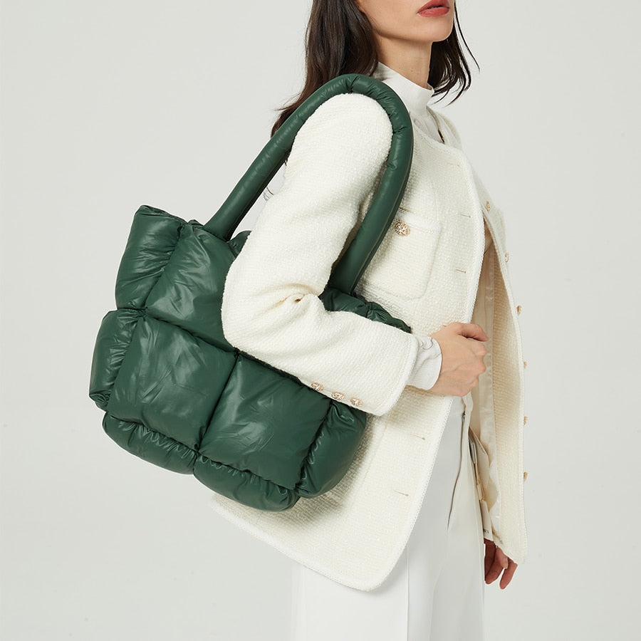 Belino - Luxe Puffer Dames Handtas-Handtassen-Calora-Zwart-Calora