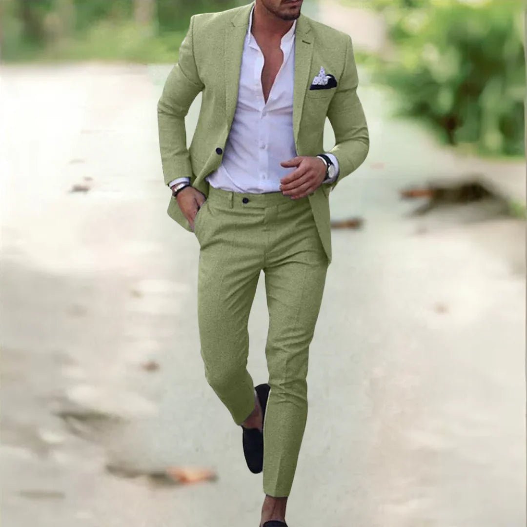 Belissimo | Stijlvol heren Pak-Sets & Pakken-Calora-Groen-M (46)-Calora