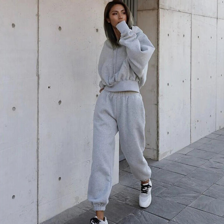 Belladonna | Comfy Hoodie Joggingspak-Sportkleding & Accessoires-Calora-Bruin-S-Calora