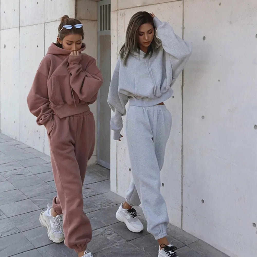 Belladonna | Comfy Hoodie Joggingspak-Sportkleding & Accessoires-Calora-Bruin-S-Calora