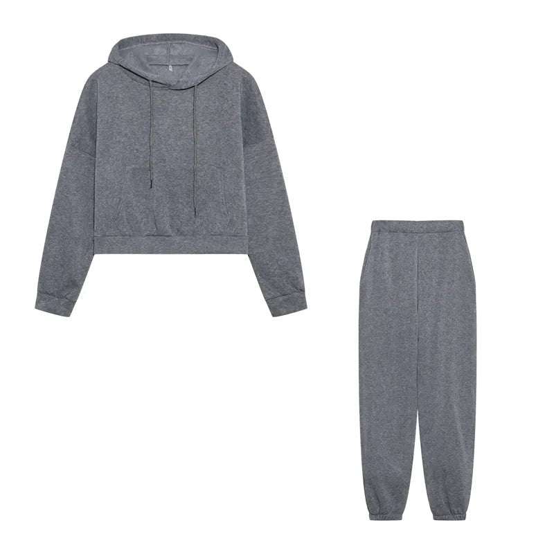 Belladonna | Comfy Hoodie Joggingspak-Sportkleding & Accessoires-Calora-Lichtgrijs-S-Calora