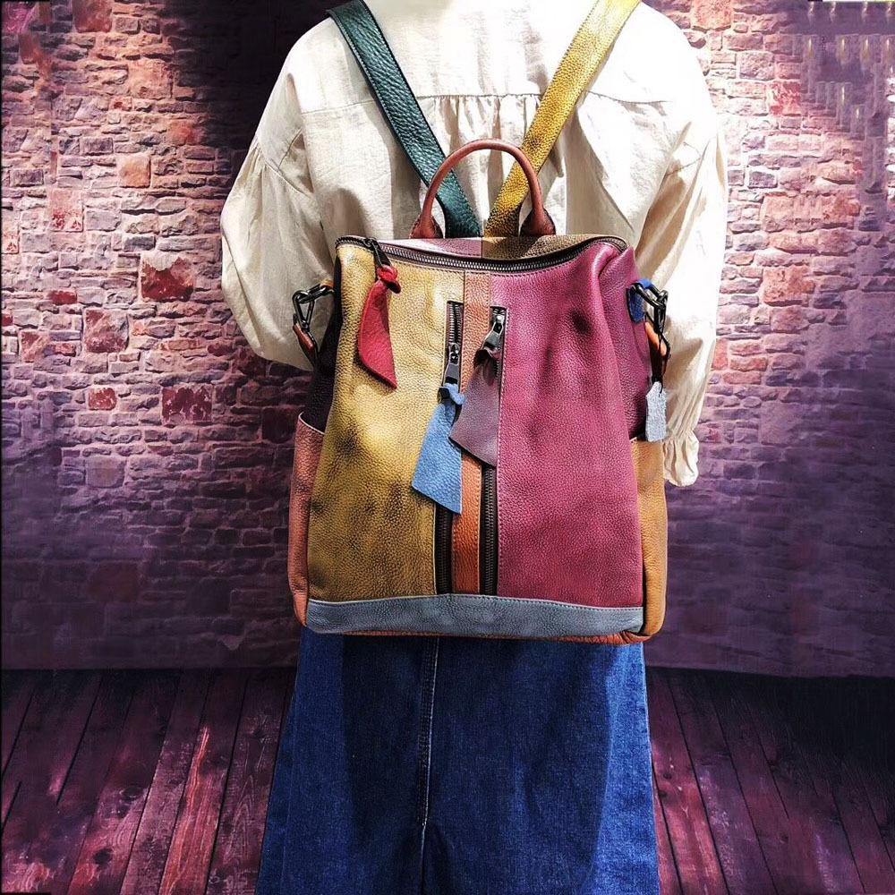 CALORA_ Belzia | Retro Leren Dames Handtas