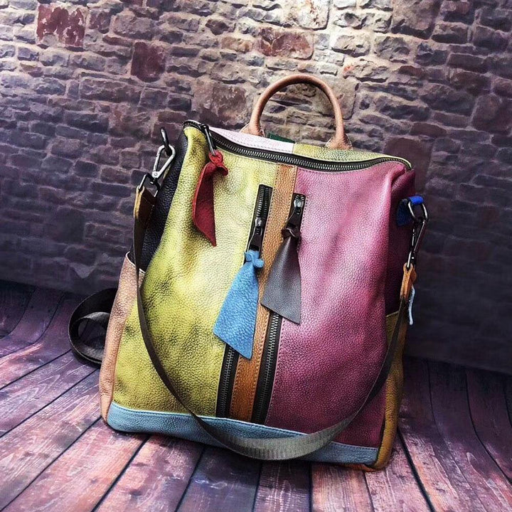 CALORA_ Belzia | Retro Leren Dames Handtas
